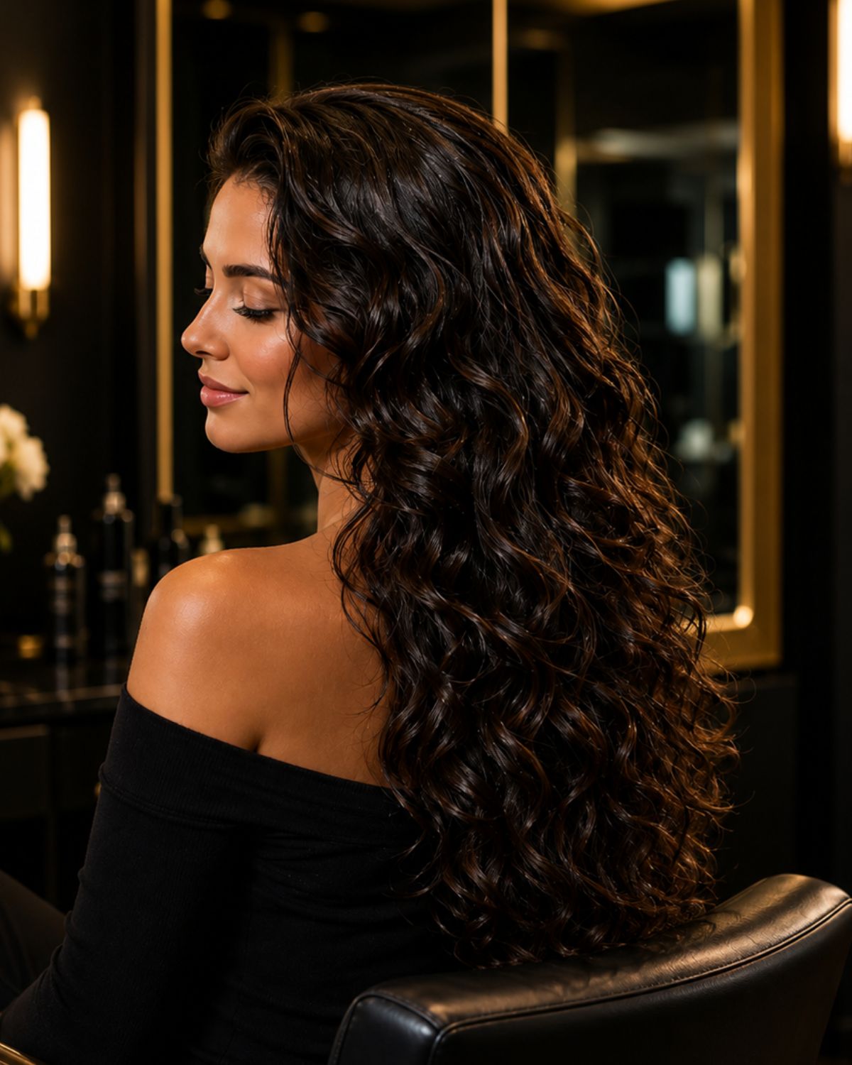 Curly hair with natural volume after I.SMOOTH smoothing treatment