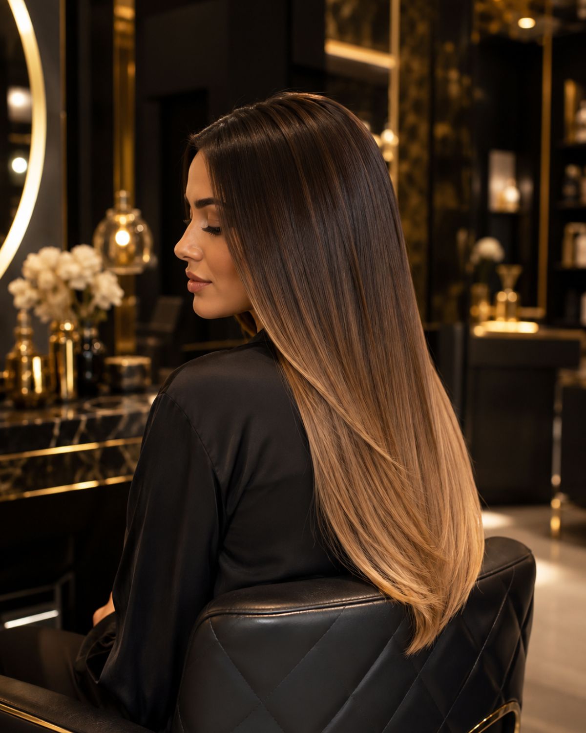Ombre hair after Nano Mousse smoothing treatment